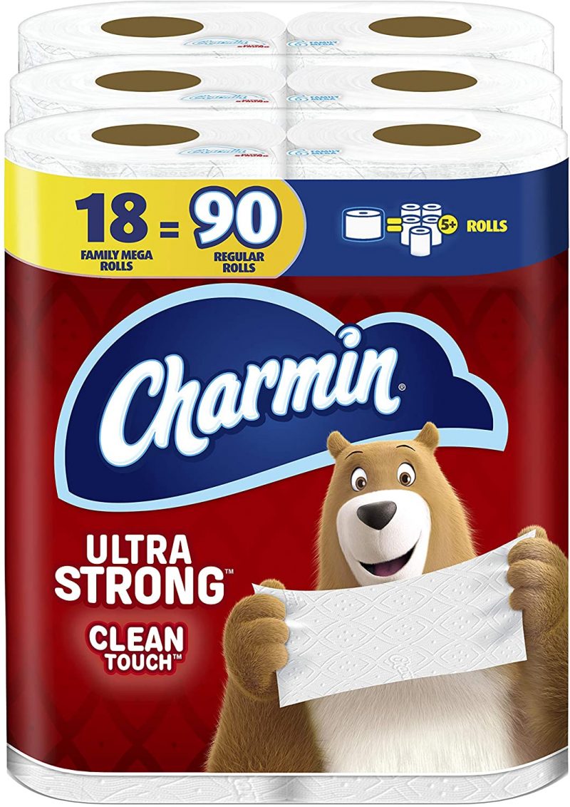 Charmin Ultra Strong Clean Touch Toilet Paper. 18 Family Mega Rolls