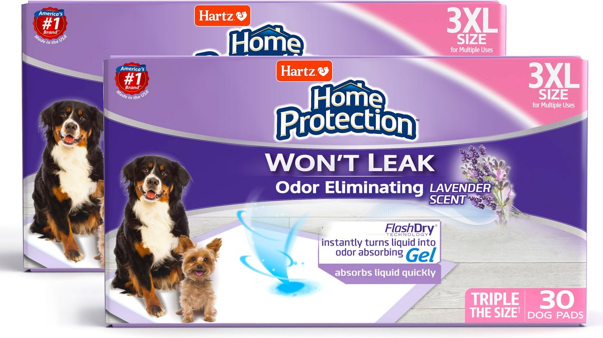 Hartz Home Protection Odor Eliminating Lavender Scent Dog Pads. XXX-Large