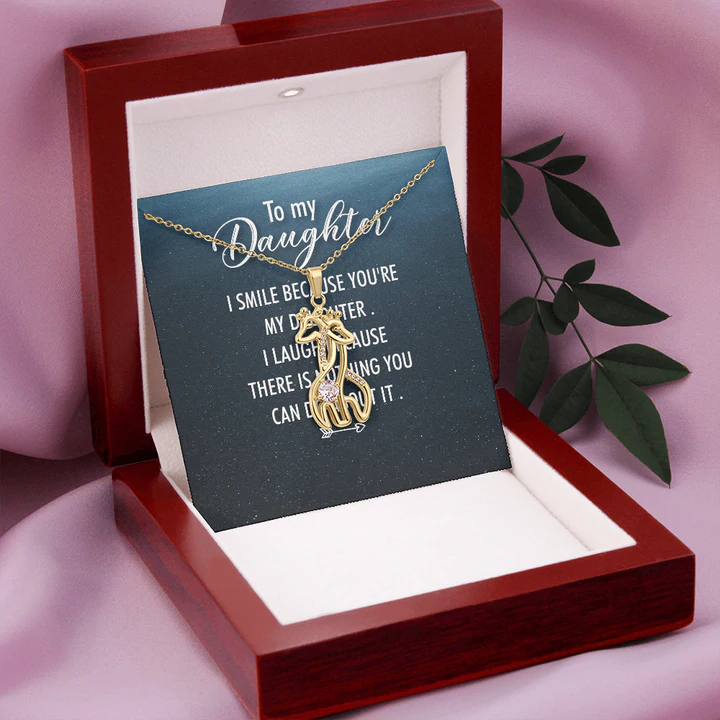 To My Daughter – Graceful Love Giraffe Necklace