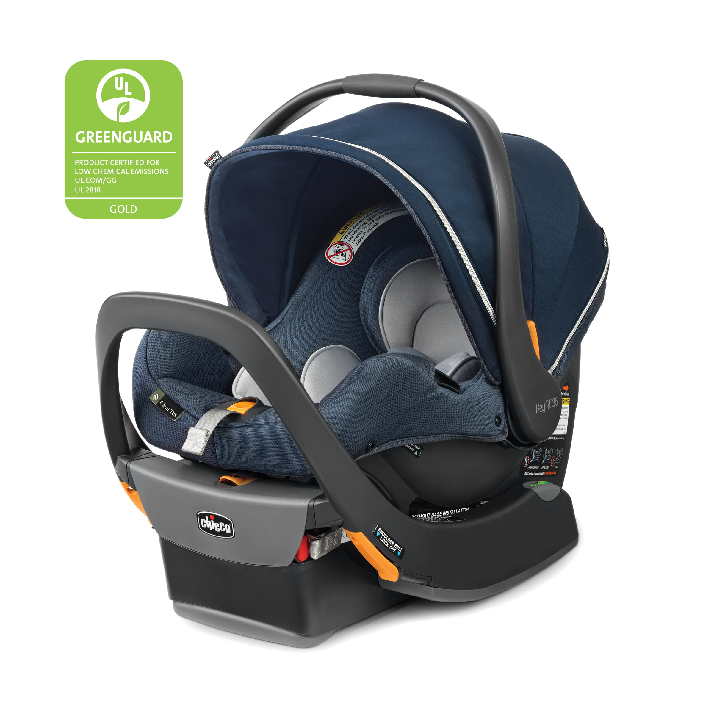 Chicco KeyFit 35 Zip ClearTex 35 lbs Extended Use Infant Car Seat - Reef (Navy)
