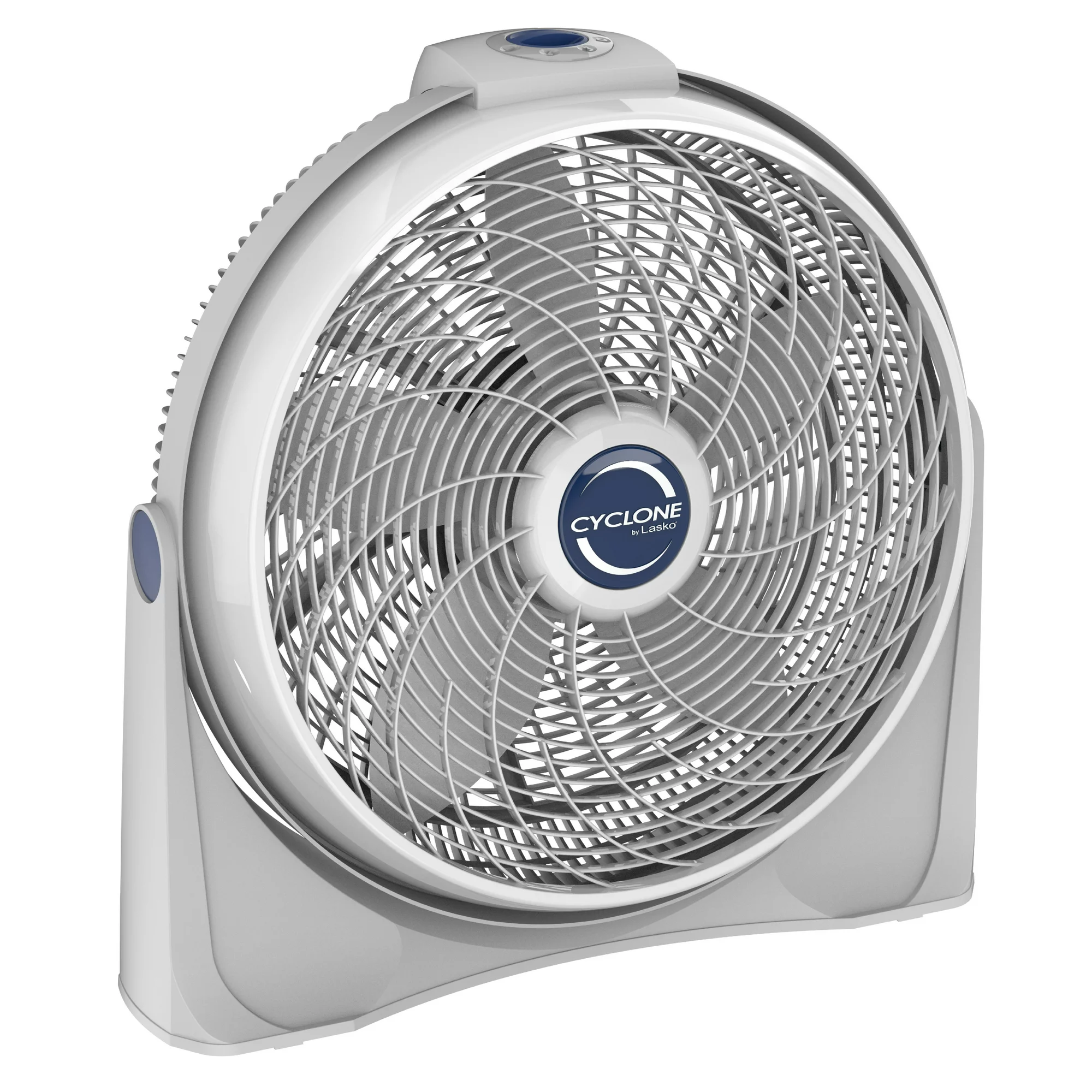 Lasko 20″ Cyclone Power 3-Speed Air Circulator Pivoting Floor or Wall Mount . 3520. White