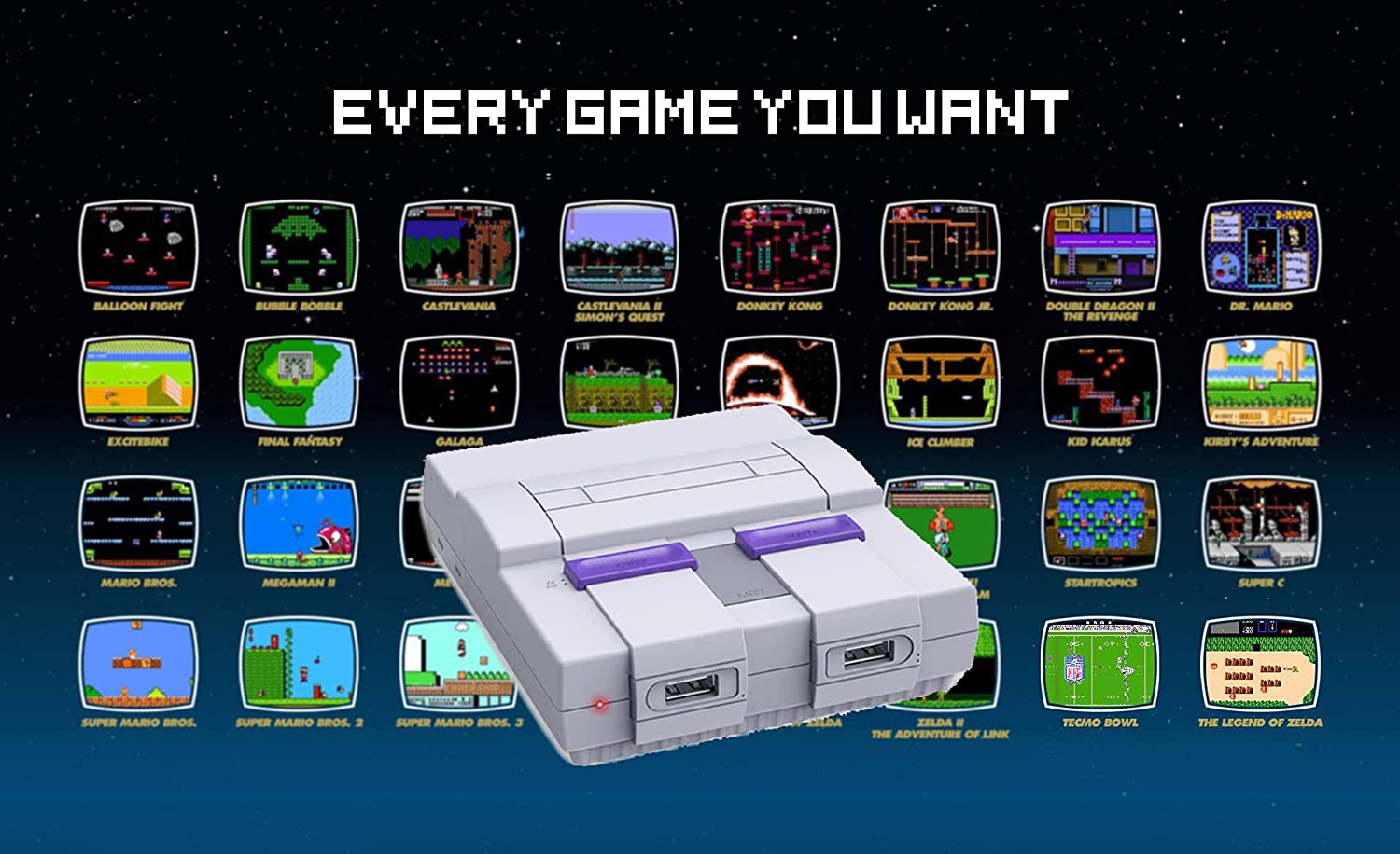 Sonicon Preloaded SNES Classic Edition Mini Retro Console Compatible with NES. SNES. Sega Genesis Emulator