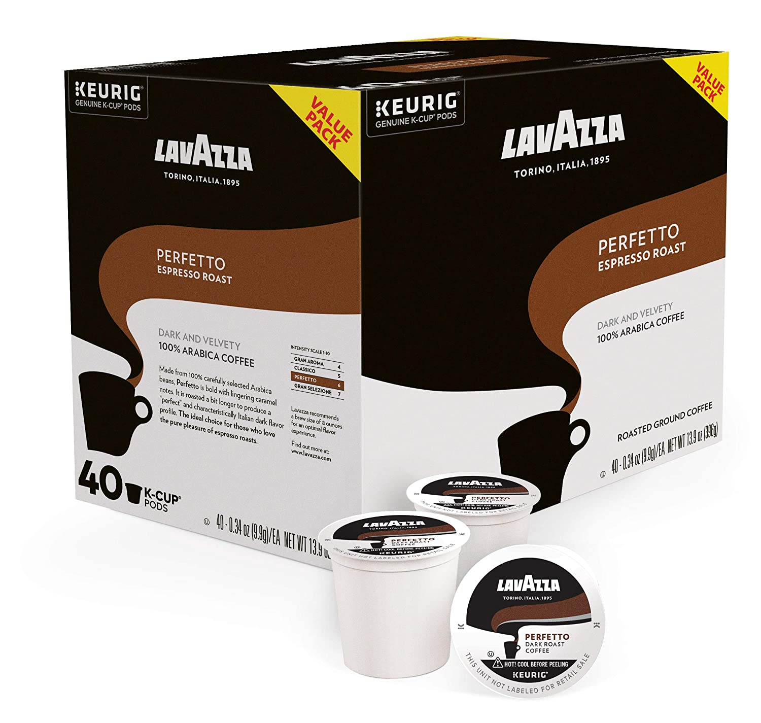 Lavazza SingleServe Coffee KCups for Keurig Brewer. Perfetto. 40 Count