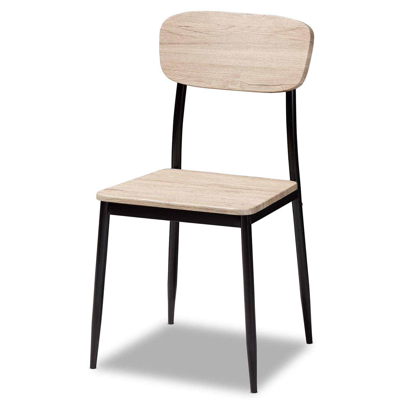 Baxton Studio Honore 5 Piece Dining Table Set. Light Brown