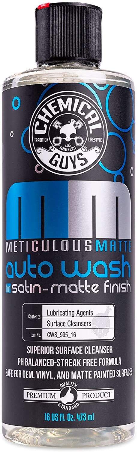 Chemical Guys CWS_995 Meticulous Matte Foaming Car Wash Soap. Fruity Bubble Gum Scent