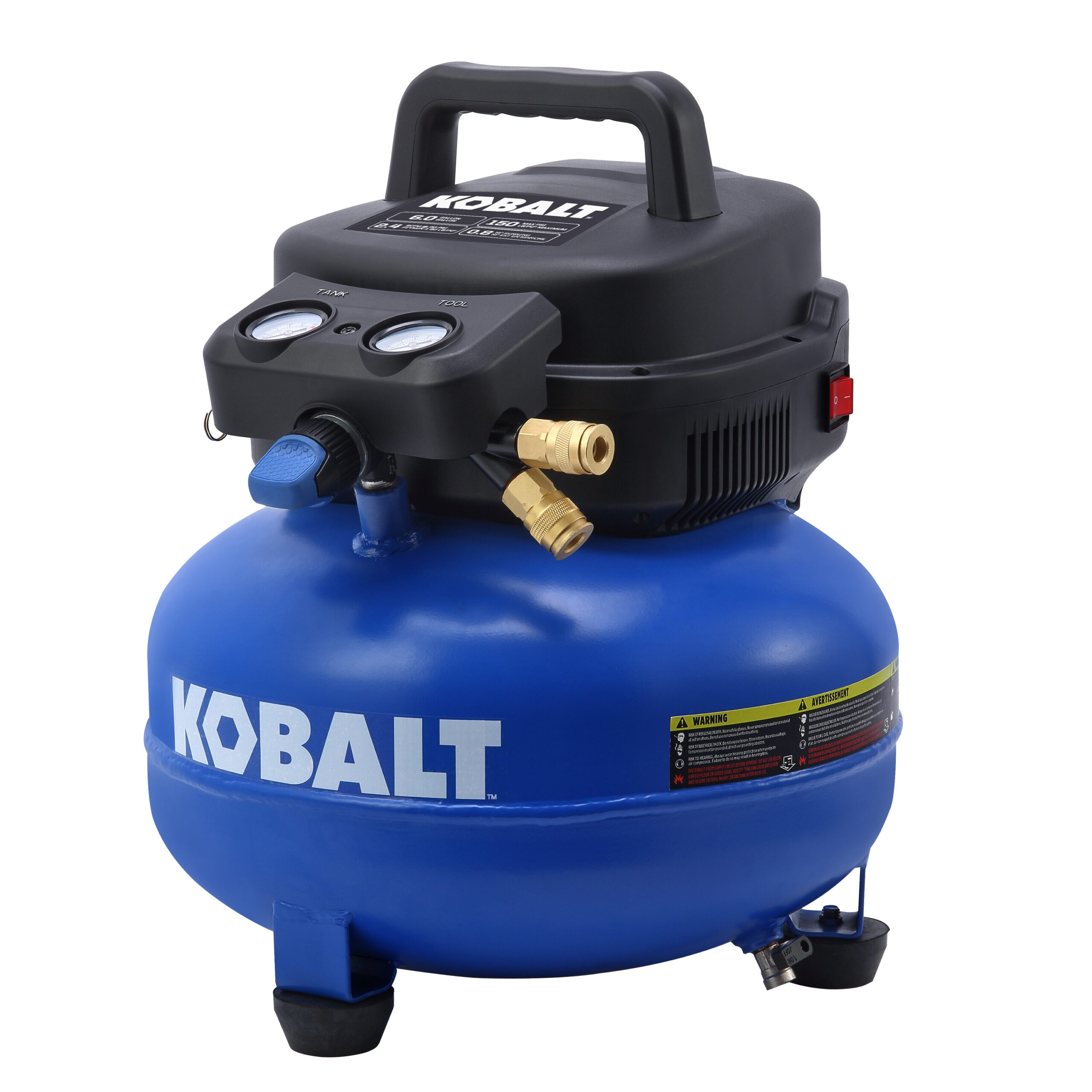 Kobalt 6-Gallons Single Stage Portable Corded Electric Pancake Air Compressor
