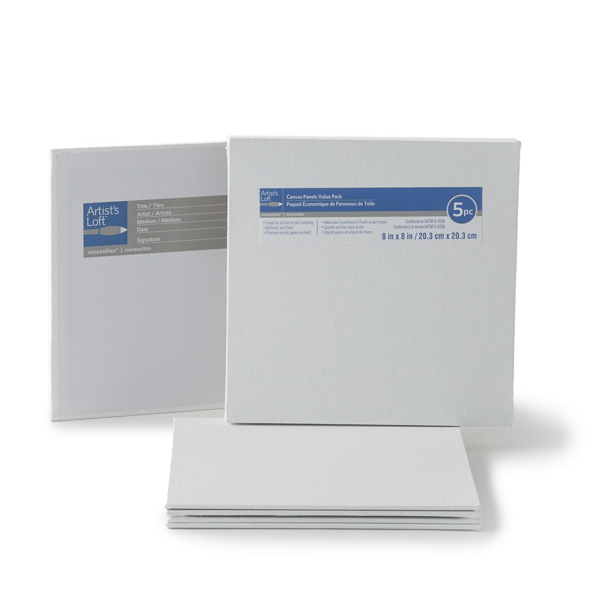Artist-s Loft Necessities 6 Packs: 5 ct. (30 total) 8″ x 8″ Canvas Panel Value Pack