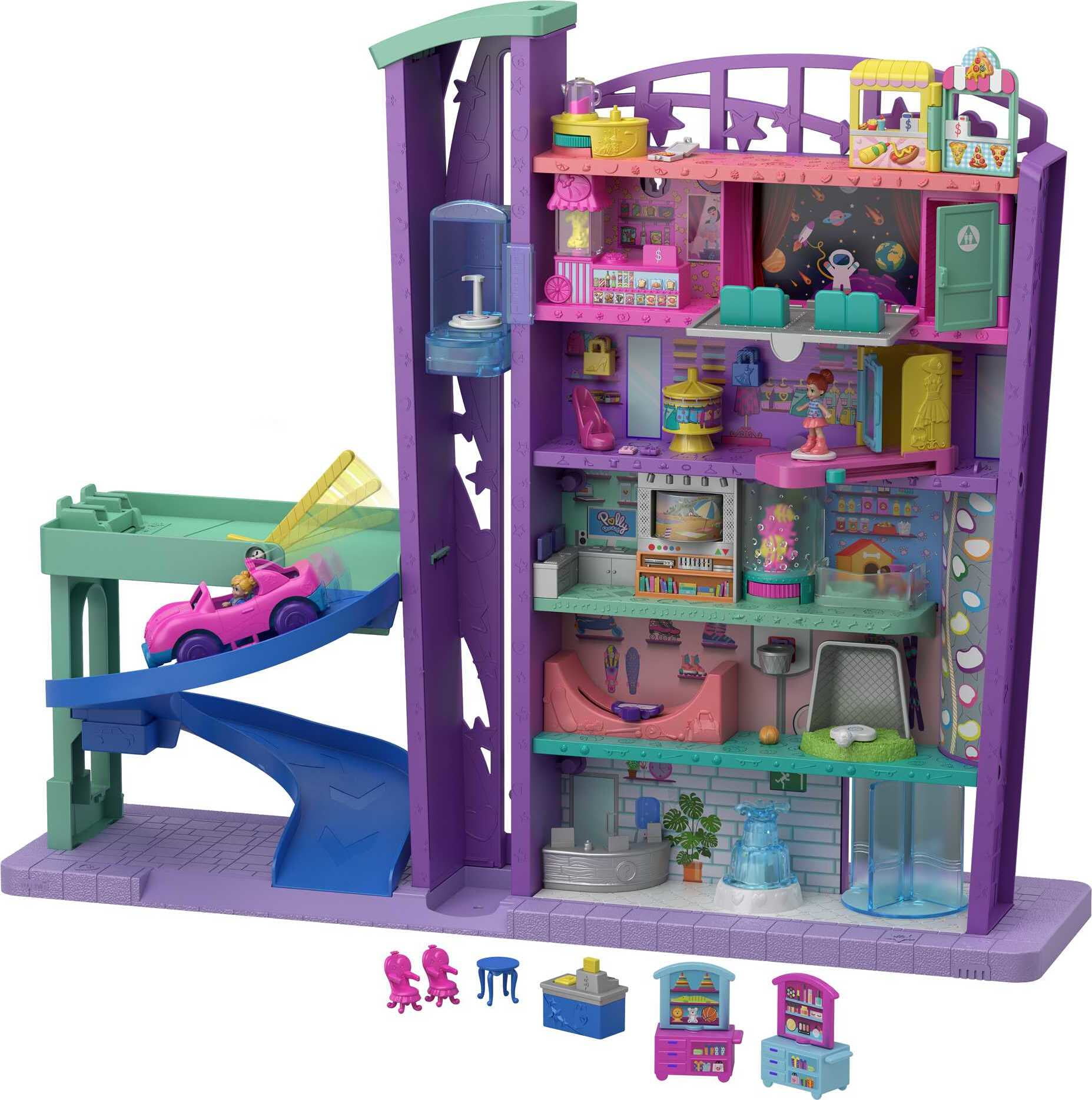 Polly Pocket Pollyville Mega Mall Playset With Themed Accessories
