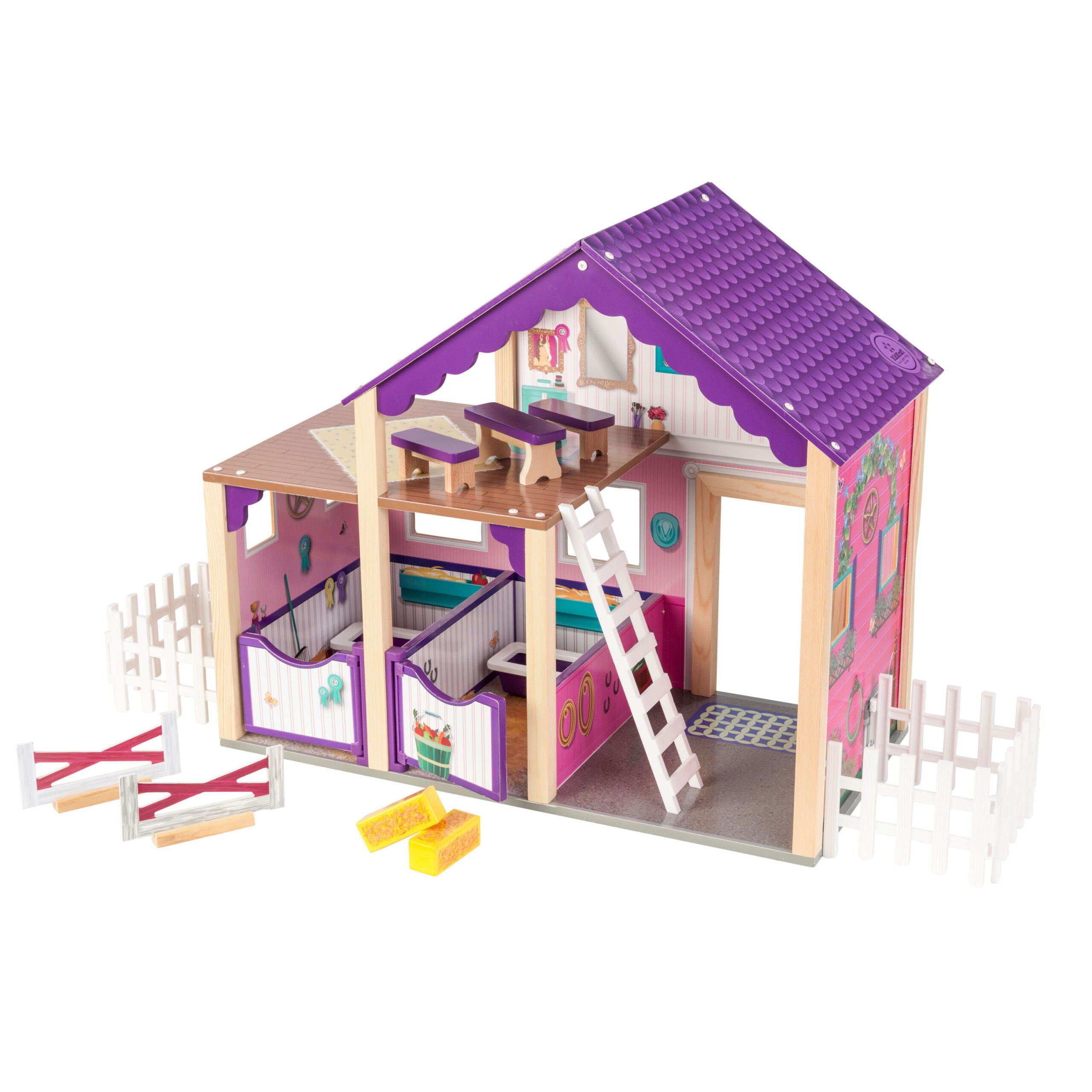 KidKraft Deluxe Horse Stable Playset for Two Play Horses With Accessories