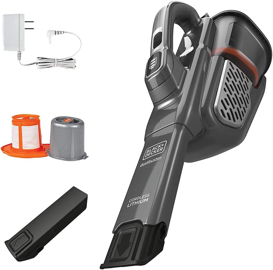 BLACK+DECKER Dusbuster Handheld Vacuum. Cordless. Gray (HHVK415B01)