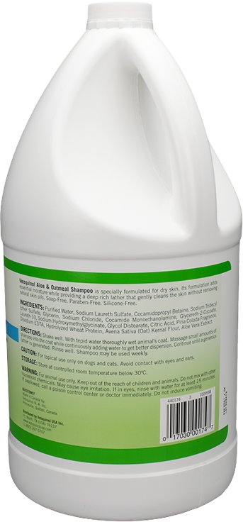 Vetoquinol Itchy Dry Skin Aloe & Oatmeal Soap-Free Cat & Dog Shampoo ( 1-gal bottle )