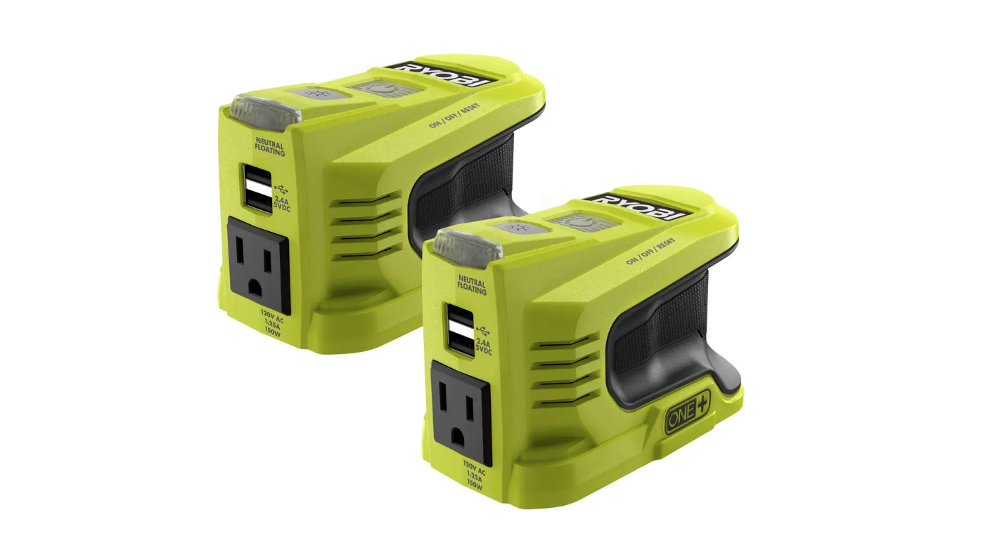 RYOBI RYi150BG-CMB1 (2) 150-Watt Battery Powered Inverter for ONE+ 18V Battery