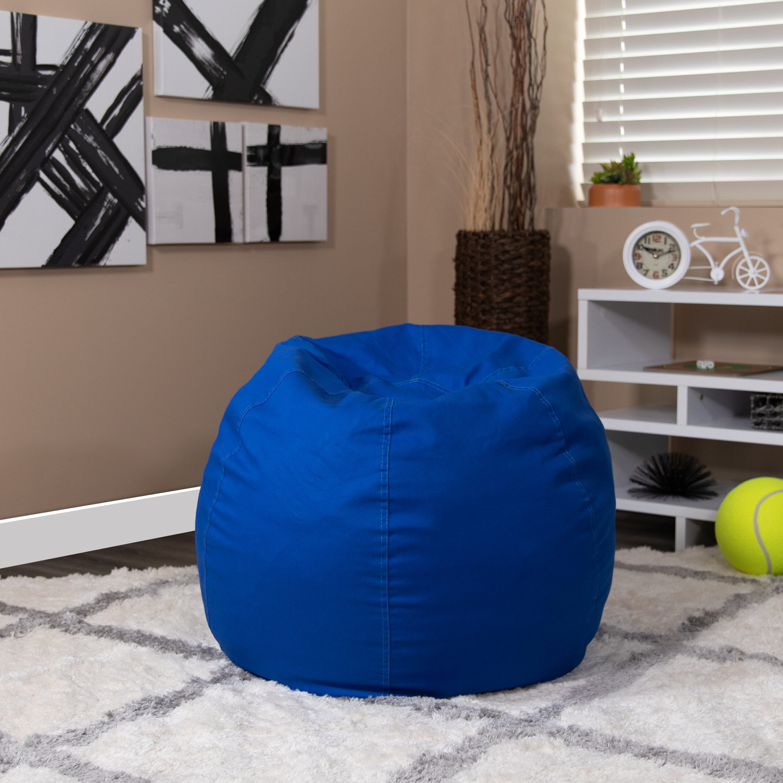Flash Furniture Dillon Kids Bean Bag Chair. Royal Blue