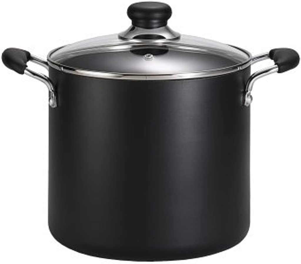 T-fal Soup. Stock. Dishwasher Safe Nonstick Pot. 8 Quart. Charcoal. Black