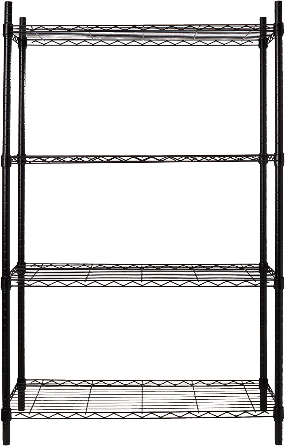 Honey-Can-Do SHF-01908 Adjustable Storage Shelving Unit. 250-Pounds Per Shelf. Black. 4-Tier. 36Lx14Wx54H