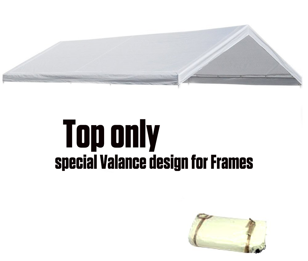 Canopy Replacement Cover 12-X20′ White Tarp Top Roof Canopy Replacement Cover