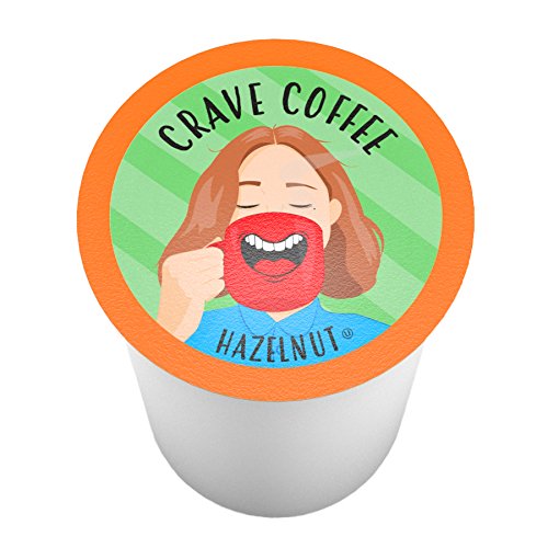 Crave Beverages Flavored Coffee Pods Compatible with 2 K-Cup Brewers. Hazelnut. 40 Count