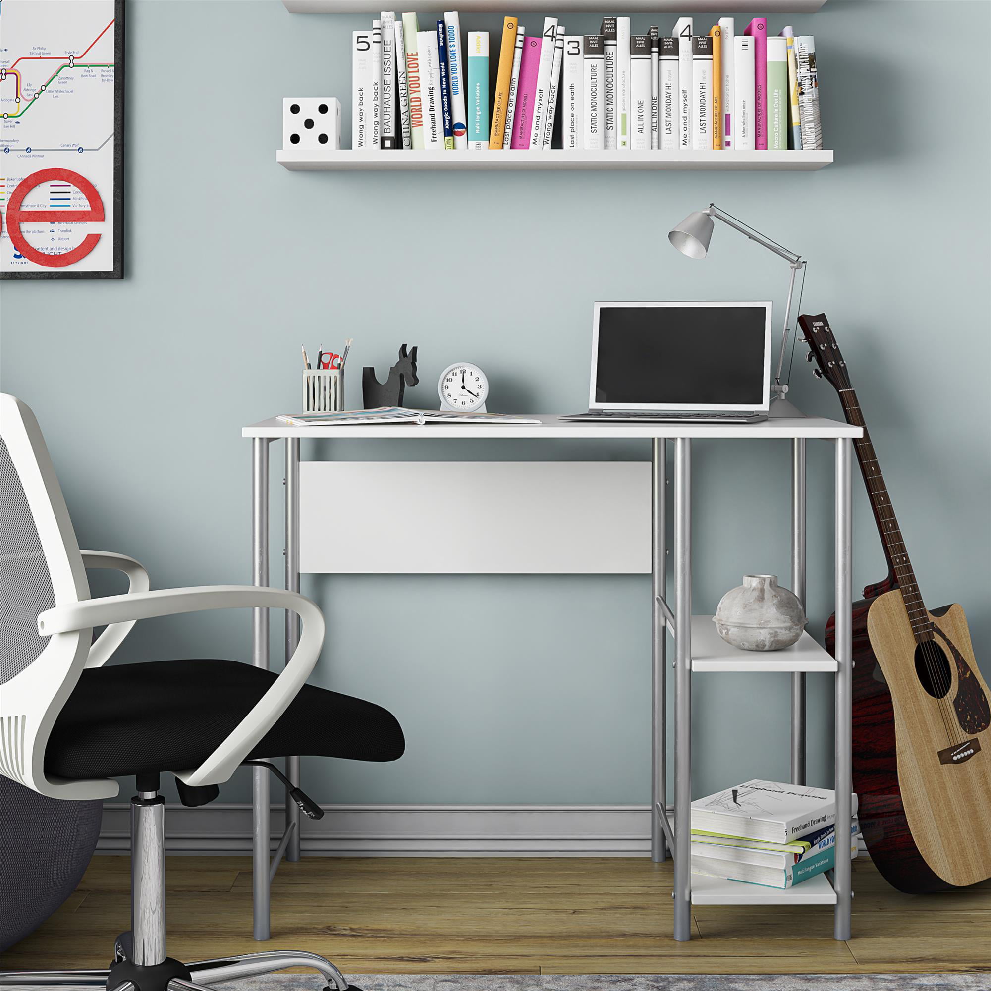 Mainstays Metal Student Computer Desk. White