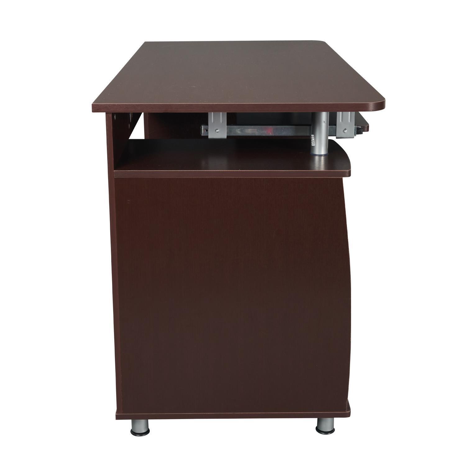 TECHNI MOBILI RTA-4985-CH36 48 in. Rectangular Chocolate 3 Drawer Computer Desk with Keyboard Tray