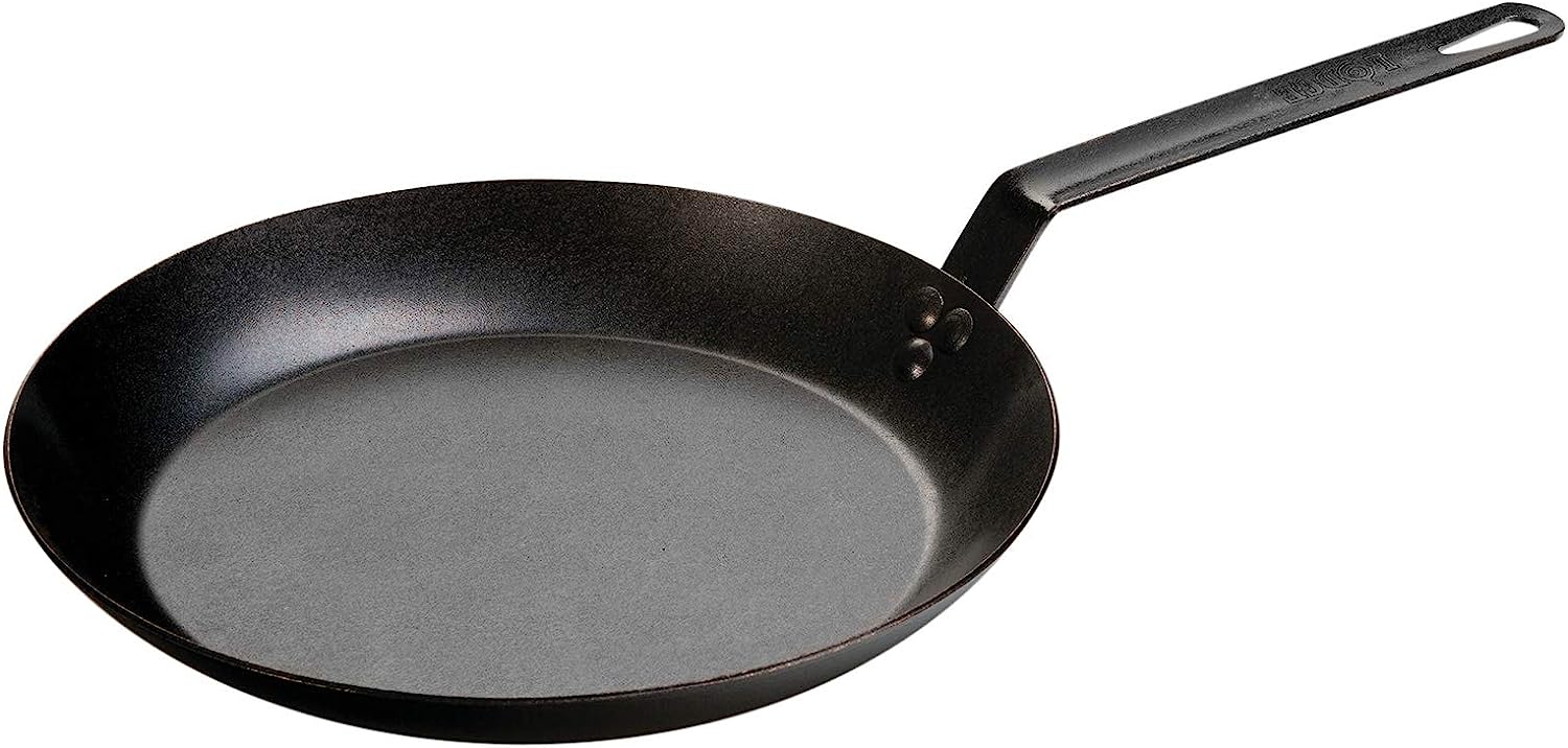 Lodge CRS12 Carbon Steel Skillet. Pre-Seasoned. 12-inch