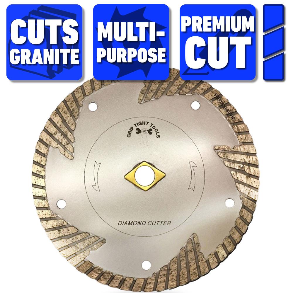 Grip Tight Tools Premium 7-in Wet/Dry Turbo Rim Diamond Saw Blade