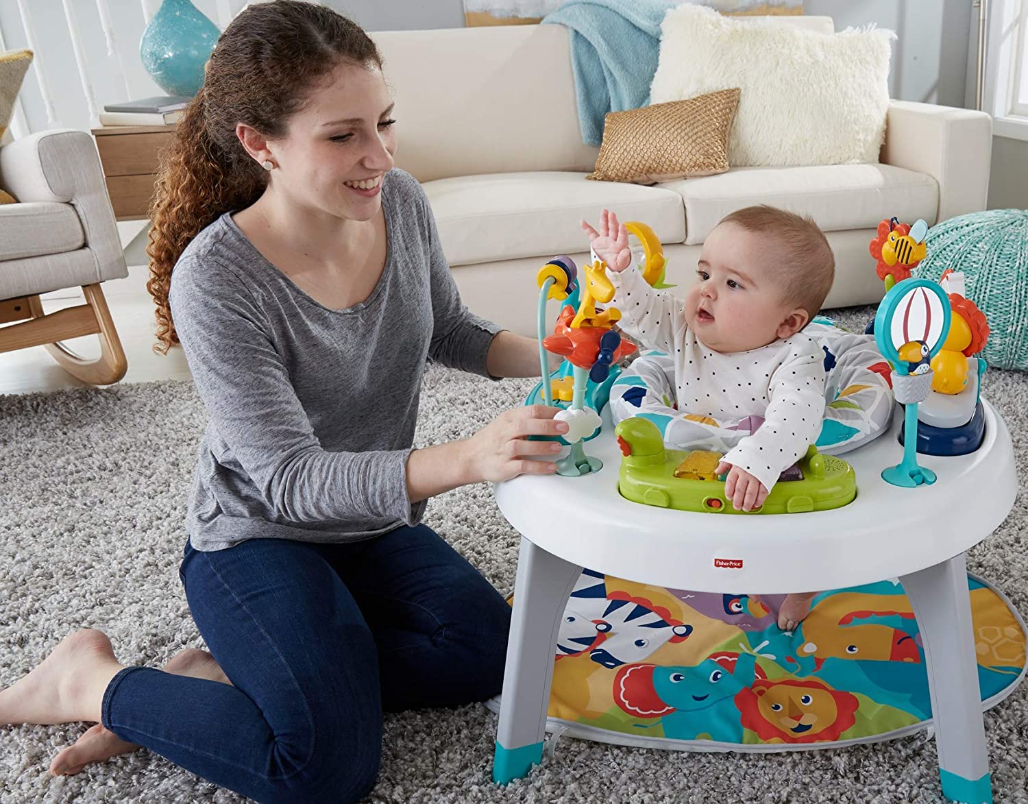 Fisher-Price 3-In-1 Sit-To-Stand Activity Center - 3-In-1 Entertainer Converts From Newborn Play Mat To Infant Activity Center To Toddler Play Table