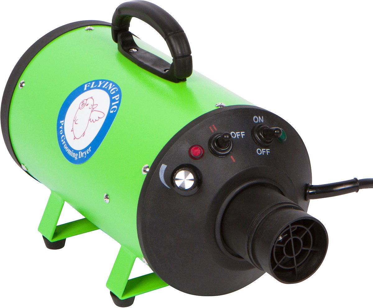 Flying Pig Grooming High Velocity Dog & Cat Grooming Dryer (Green)