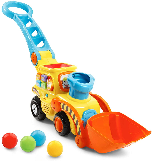 VTech Pop-a-Balls Push & Pop Bulldozer.Yellow