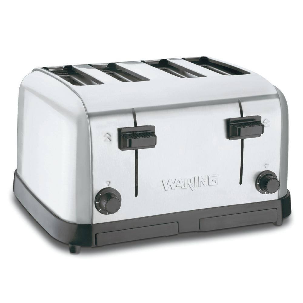 Waring Commercial  Brushed Chrome 4-Slice Commercial Medium-Duty Toaster