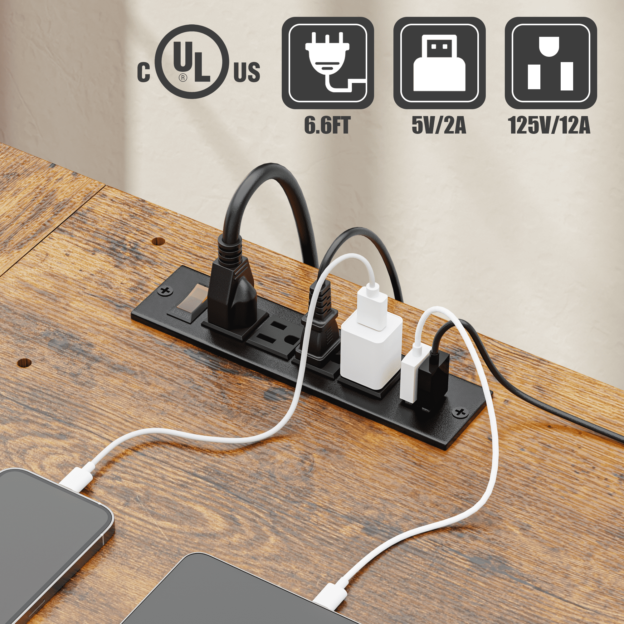 Lulive L Shaped Desk with LED Light and Power Outlet. 95″ Reversible Corner Computer Desk with Monitor Stand and Storage Shelf. Modern L- Shaped Gaming Desk. Brown 