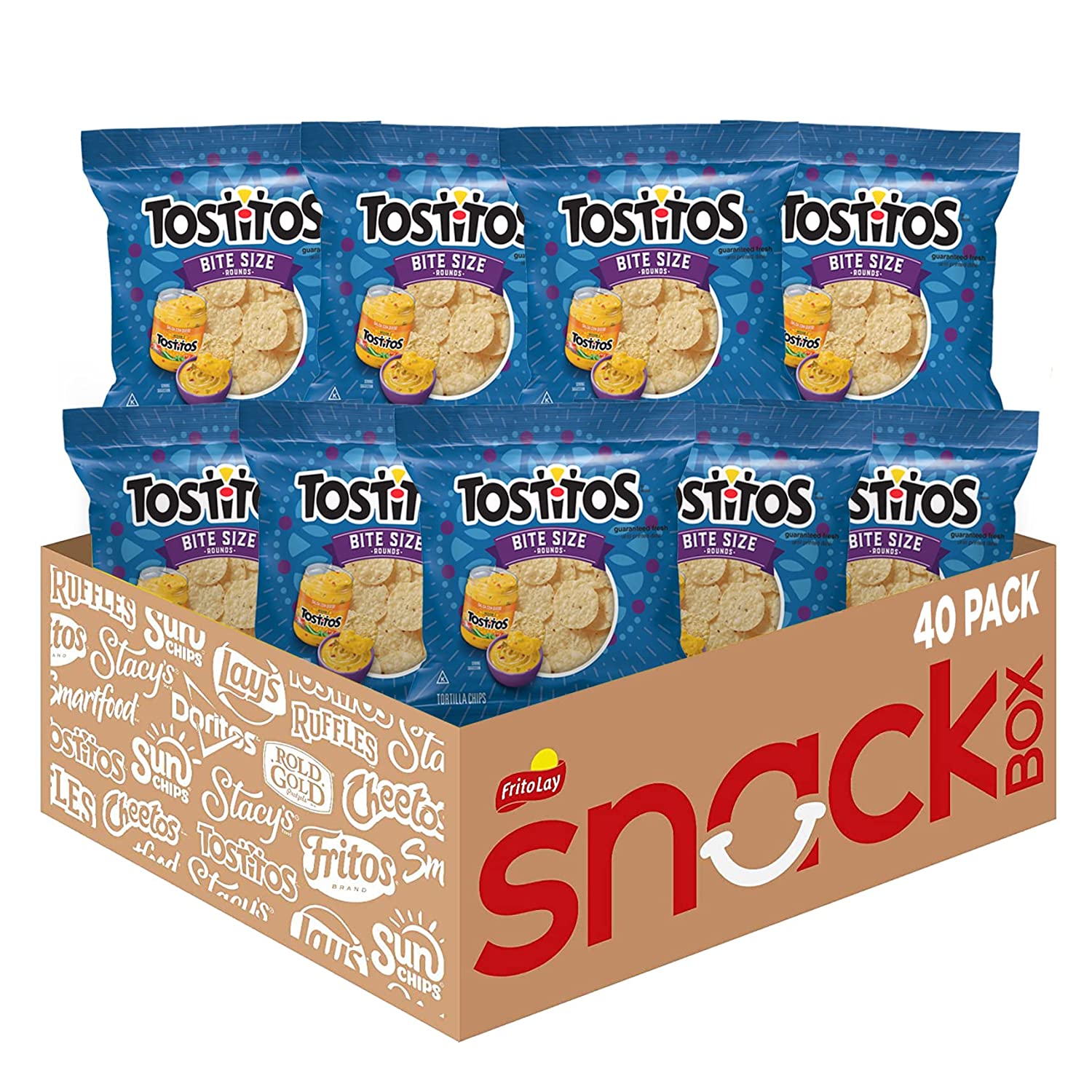 Tostitos Bite Sized Rounds Tortilla Chips. 1oz Bags (40 Pack)