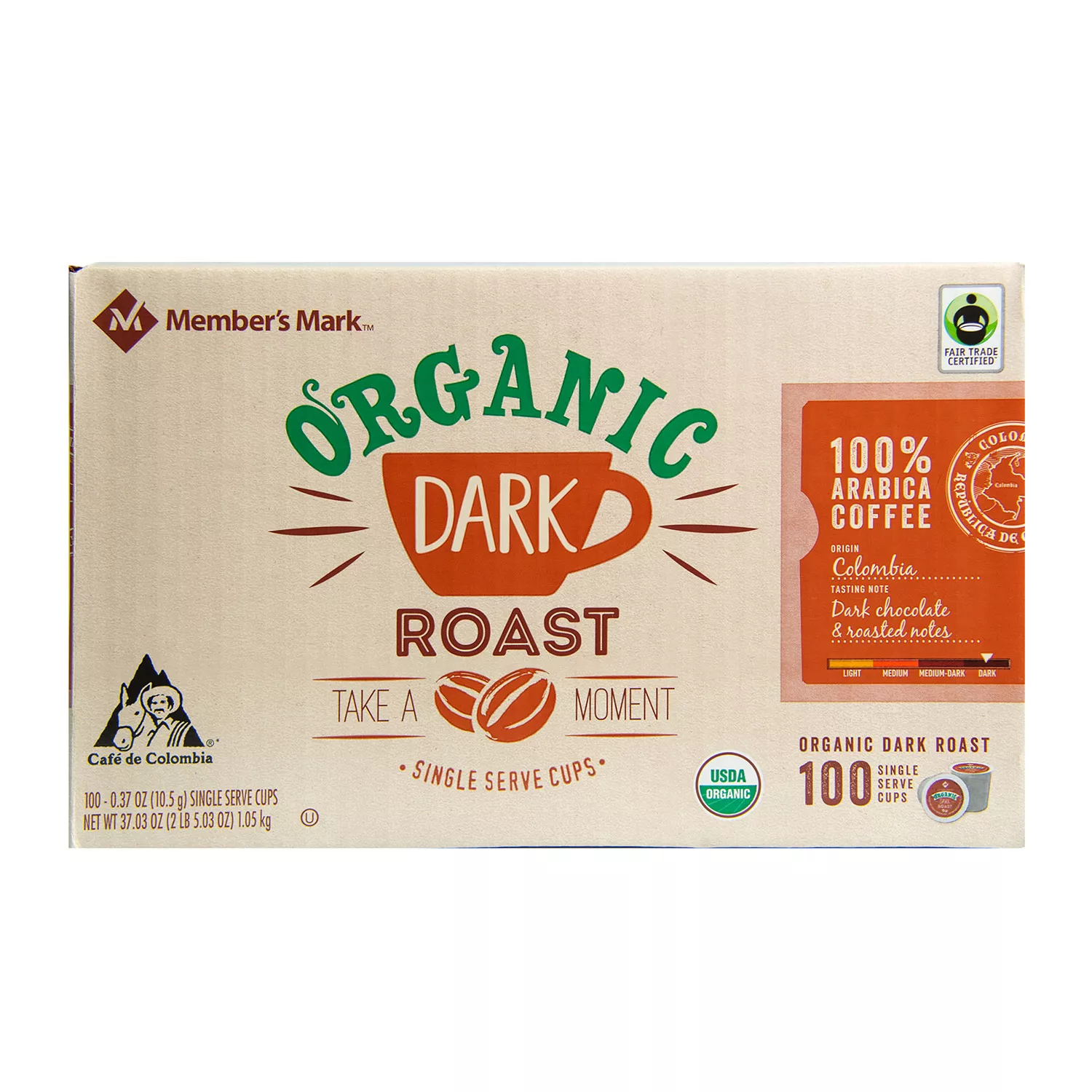 Member-s Mark Organic Dark Roast Coffee (100 Single-Serve Cups)