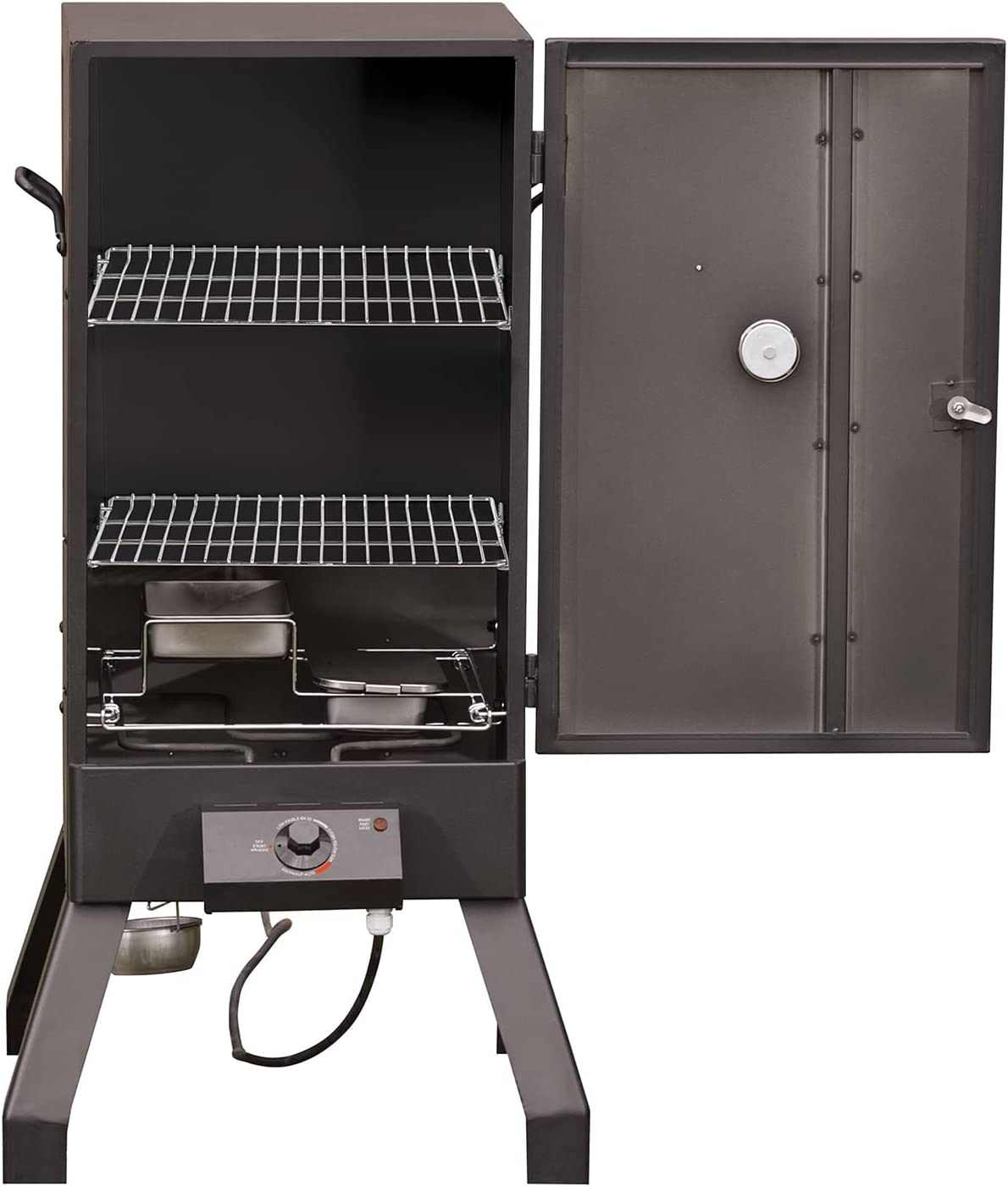 Masterbuilt MB20077618 Analog Electric Smoker with 2 Smoking Racks. 30 inch. Black