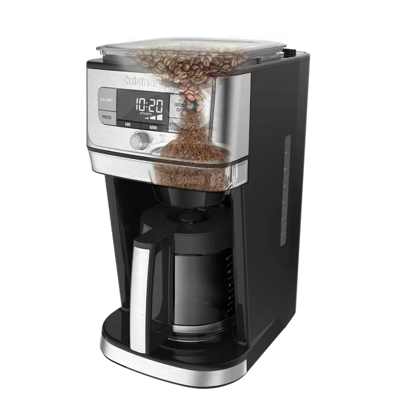 Cuisinart DGB-800 Fully Automatic Burr Grind & Brew. 12-Cup Glass. Silver