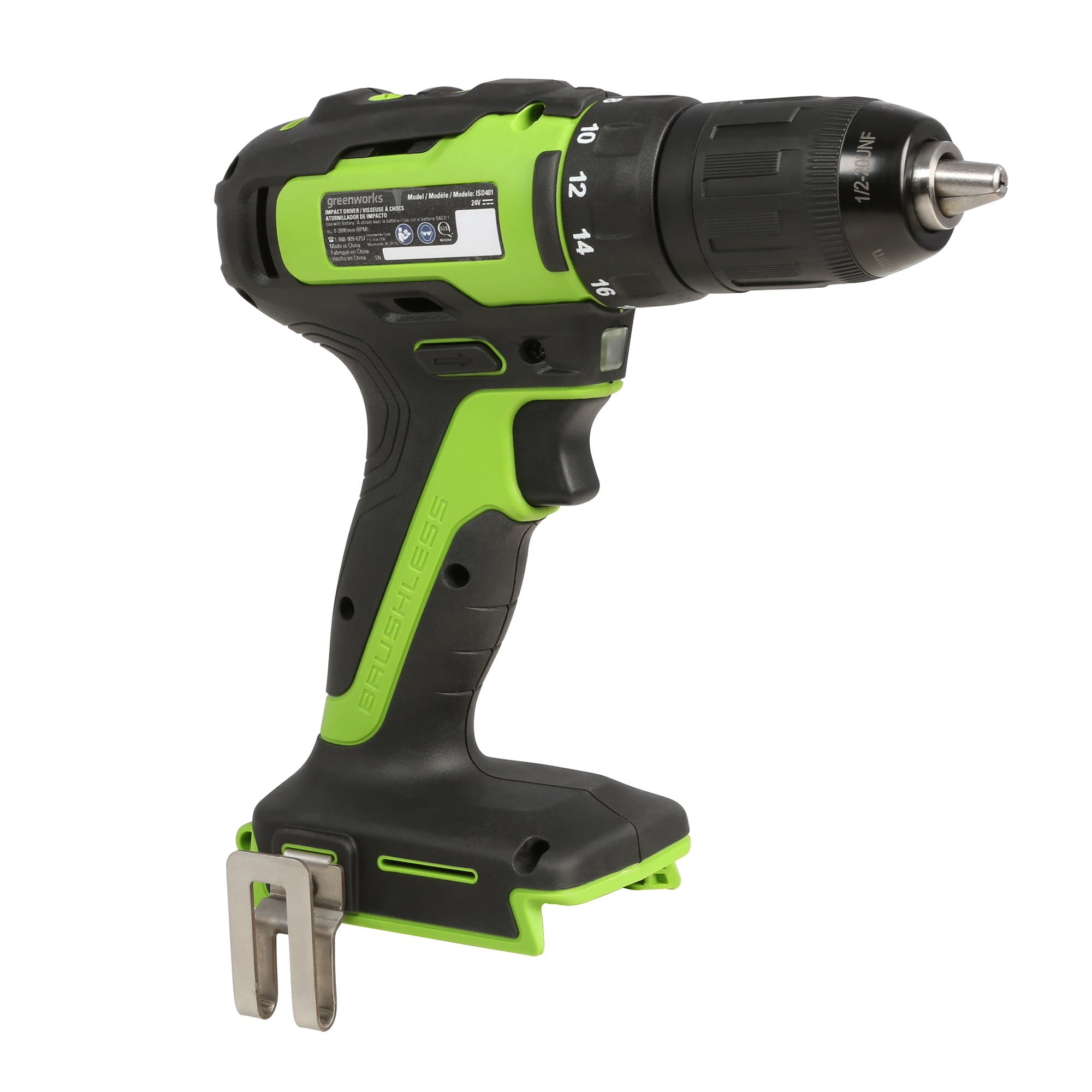 Greenworks 24-volt 1/2-in Brushless Cordless Drill (Bare Tool)