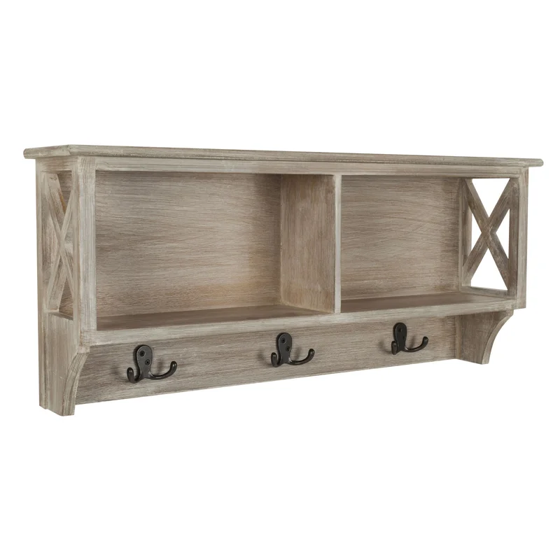 Safavieh Home Collection Freya Grey Hanging Storage Wall Coat Rack. Gray