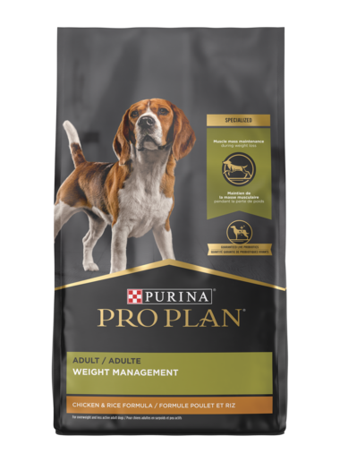 Purina Pro Plan Weight Management Dry Dog Food With Probiotics for Dogs. Chicken and Rice Formula - 34 lb. Bag