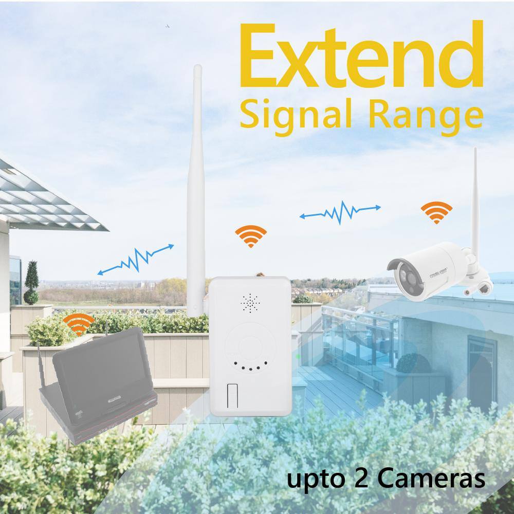 Crystal Vision CVT9608E-3010W 8-Channel True HD 2TB HDD Wireless CCTV with 6-Autopair Weatherproof IR Cameras Built-In Monitor and Router