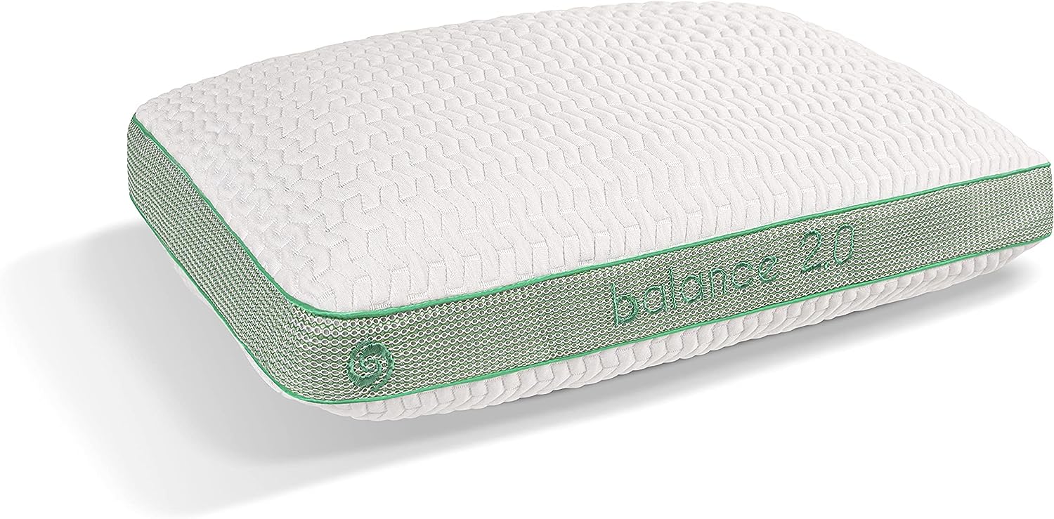 Bedgear Balance Performance Pillow - Washable Dri-Tec Moisture-Wicking Cover - Size 2.0 - Medium-Firm Pillows for All Sleep Positions - Back. Stomach. and Side Sleeper Pillow - 20″ x 26″
