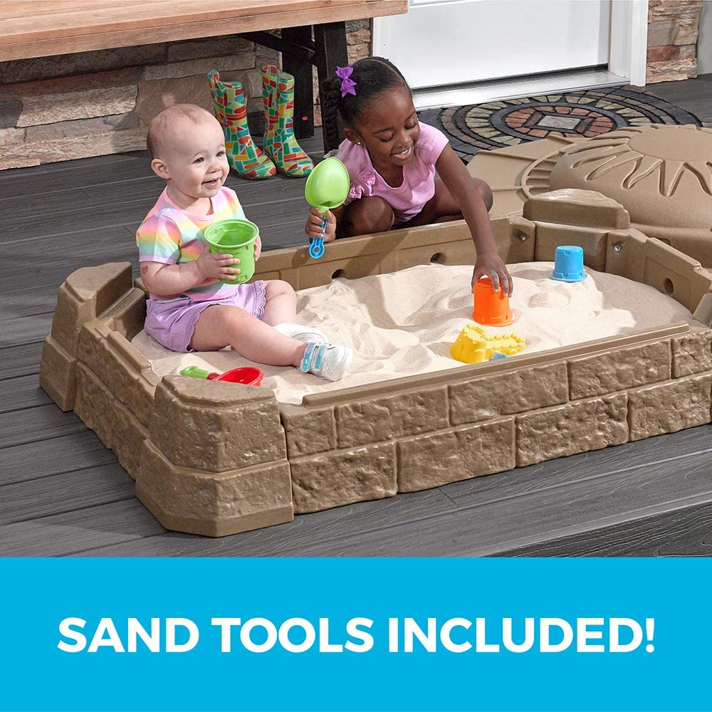 Step2 Naturally Playful Sandbox II with Bonus Sand Tools. Tan