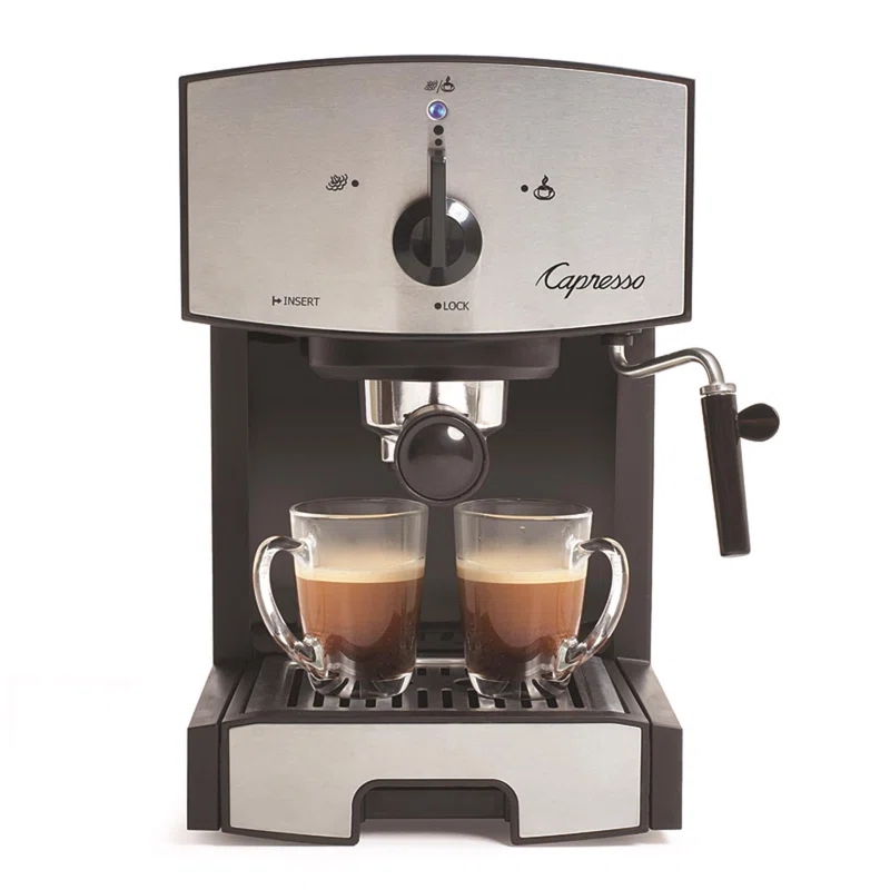 Capresso 117.05 Stainless Steel Pump Espresso and Cappuccino Machine EC50. Black/Stainless