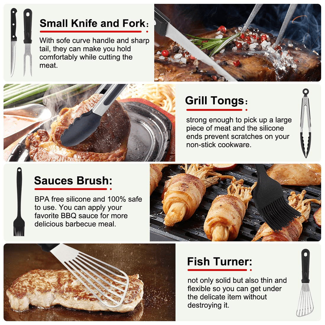 ADMIAM Griddle Accessories Kit. 135 Pcs Griddle Grill Tools Set for Blackstone Camp Chef. Professional Grill BBQ Spatula Set with Basting Cover