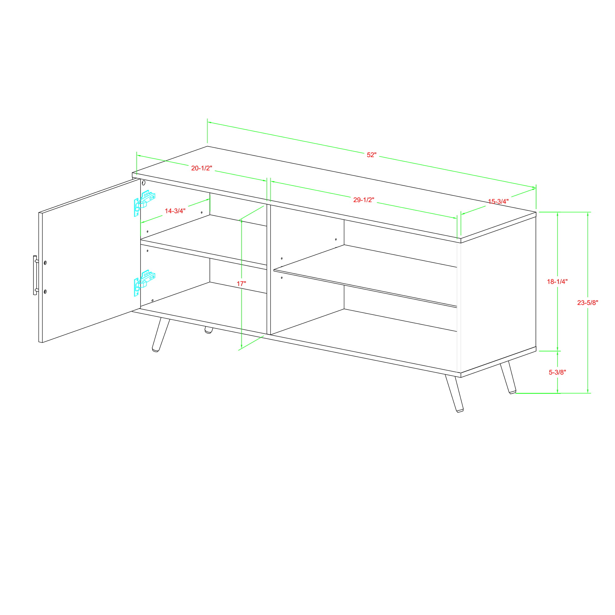 Thea Dark Walnut 52 Console by Desert Fields