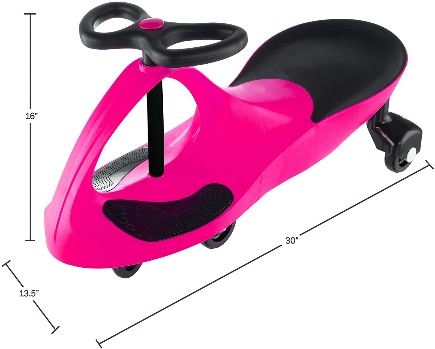 Wiggle Car Ride On Toy – No Batteries. Gears or Pedals – Twist. Swivel. Go – Outdoor Ride Ons for Kids 3 Years and Up by Lil' Rider (Hot Pink)