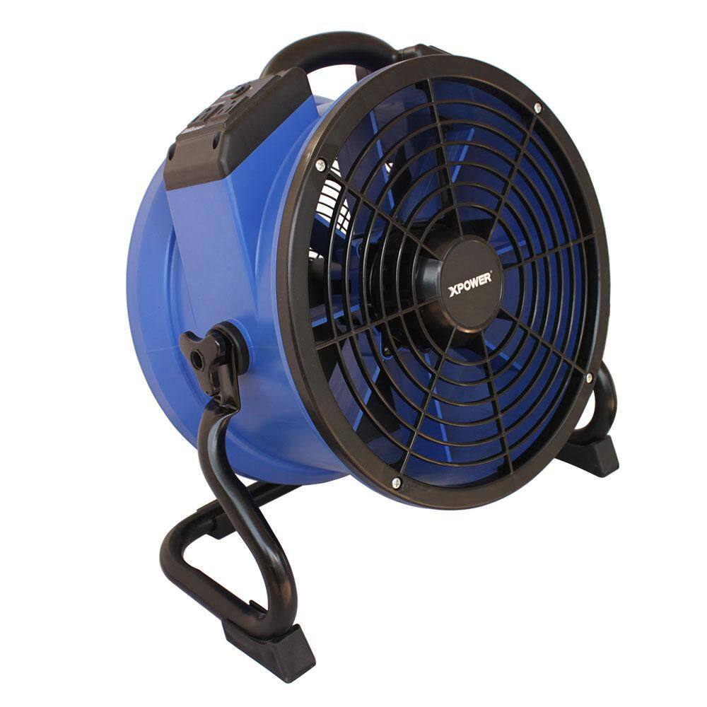 XPOWER X-35AR 1720 CFM High Temperature 13 in. Variable Speed Sealed Motor Professional Industrial Axial Fan with Power Outlets