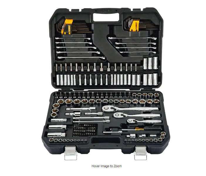 1/4 in.. 3/8 in.. and 1/2 in. Drive Polished Chrome Mechanics Tool Set (200-Piece)
