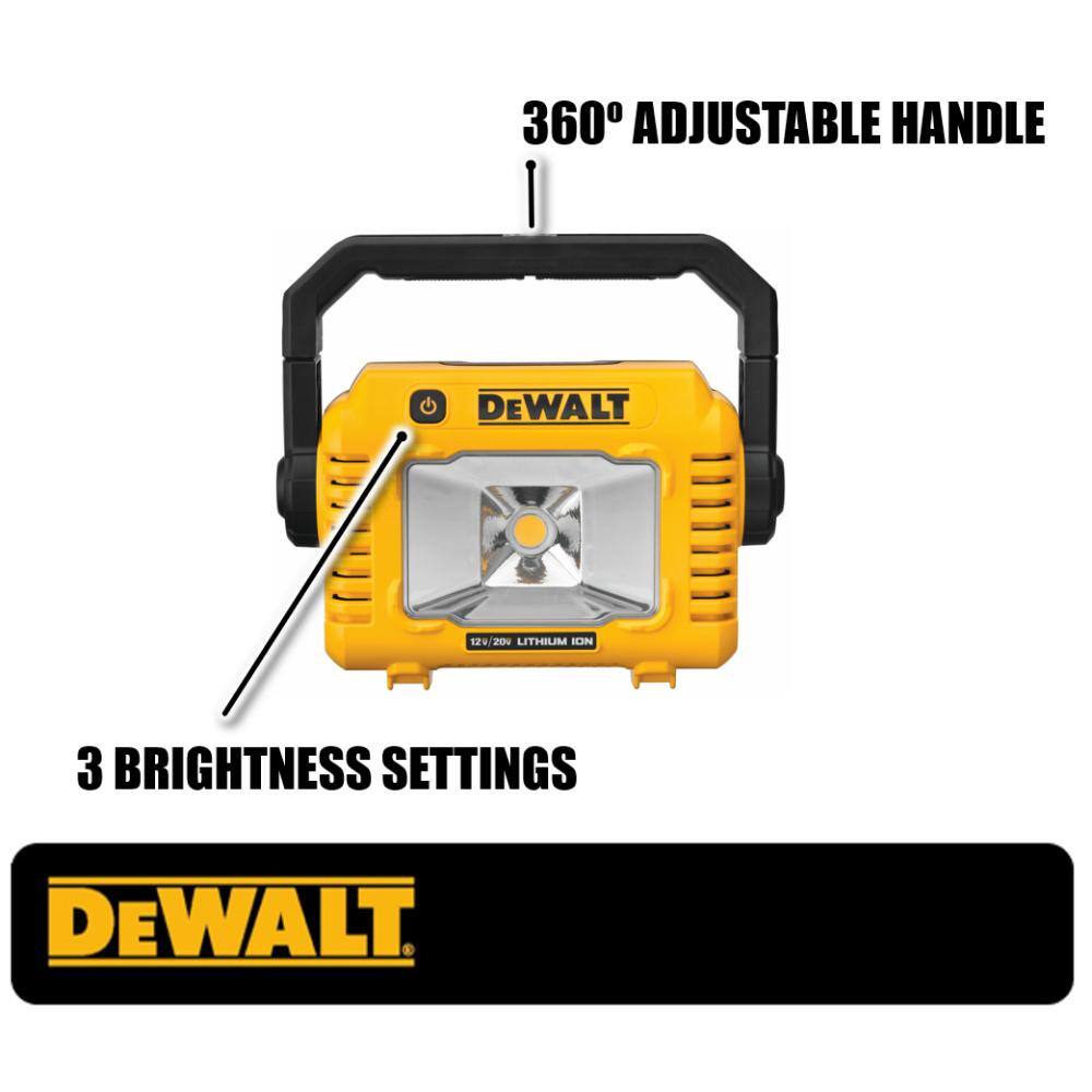 DEWALT DCL077BW230 20V MAX Compact Task Light and (1) 20V MAX Compact Lithium-Ion 3.0Ah Battery