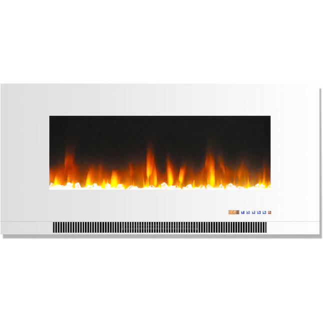 Cambridge  42-in W White Fan-forced Electric Fireplace (CAM42WMEF-1WHT)