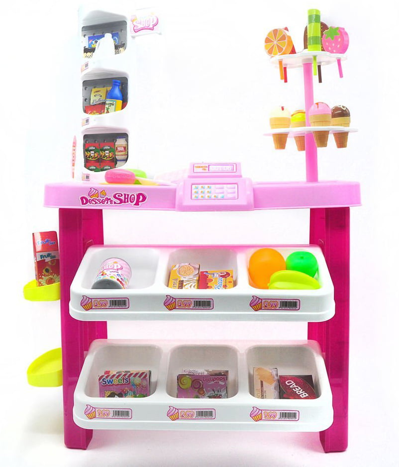 PlayWorld Sweet Treats Dessert Shop 40 piece Luxury Supermarket Grocery Playset