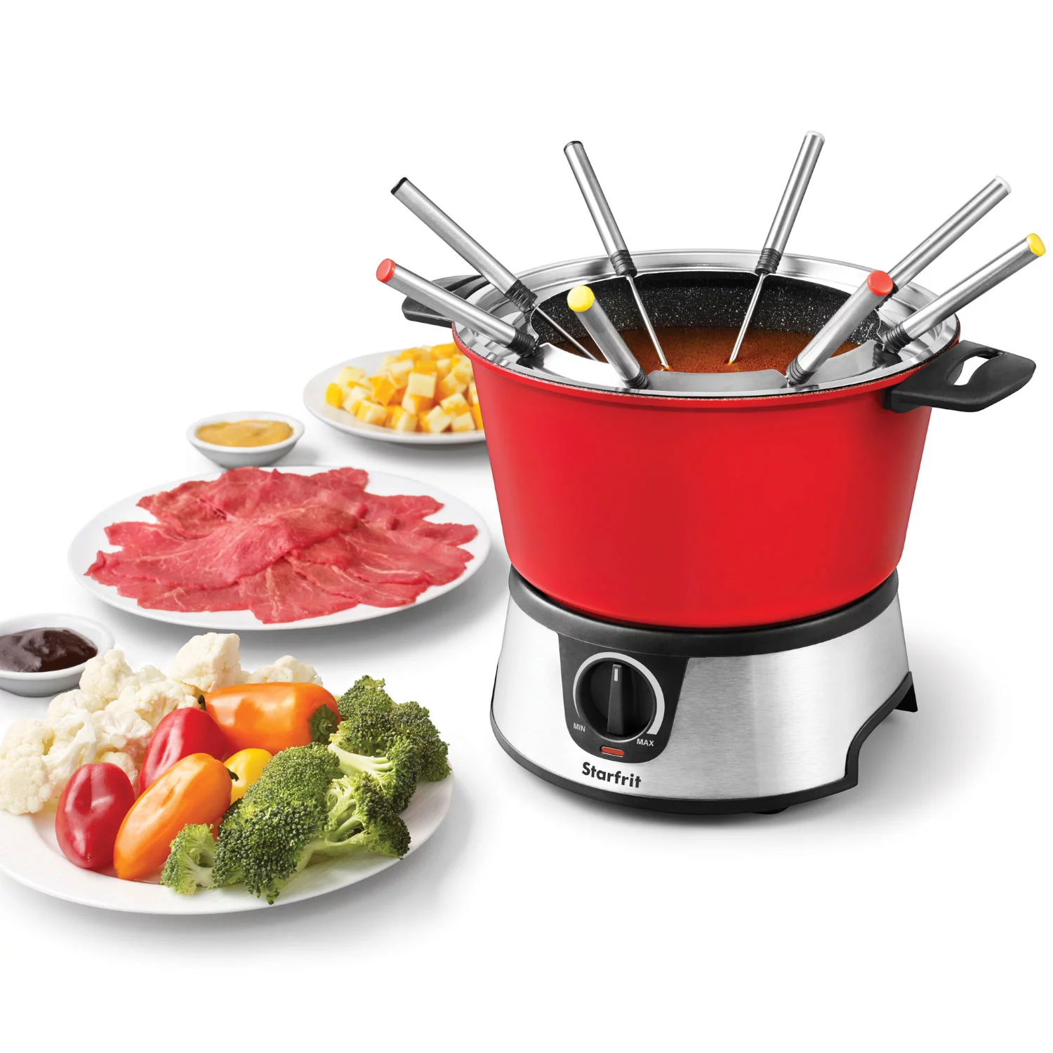 The Rock by Starfrit 3.2-Quart Electric Fondue Set. One Size